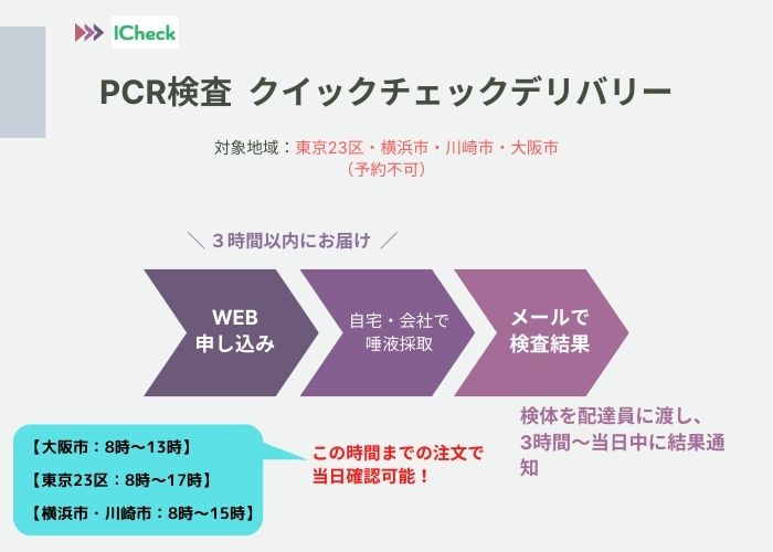 PCR検査クイックチェックデリバリーの概要